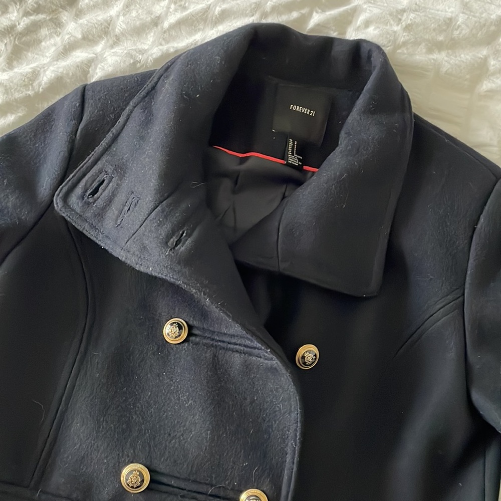 FOREVER 21 | Navy Blue Coat